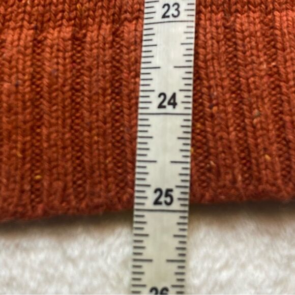 Eddie Bauer Burnt Orange Tweed Knit Hooded Vest Size XL - Picture 10 of 10